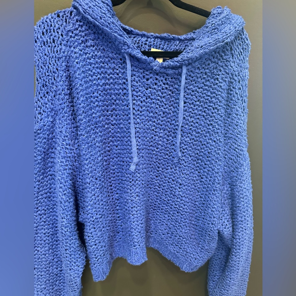 Anthropologie | Pilcro Brand Blue Knitted Sweater Relaxed Fit | Large | NWOT - Picture 2 of 5